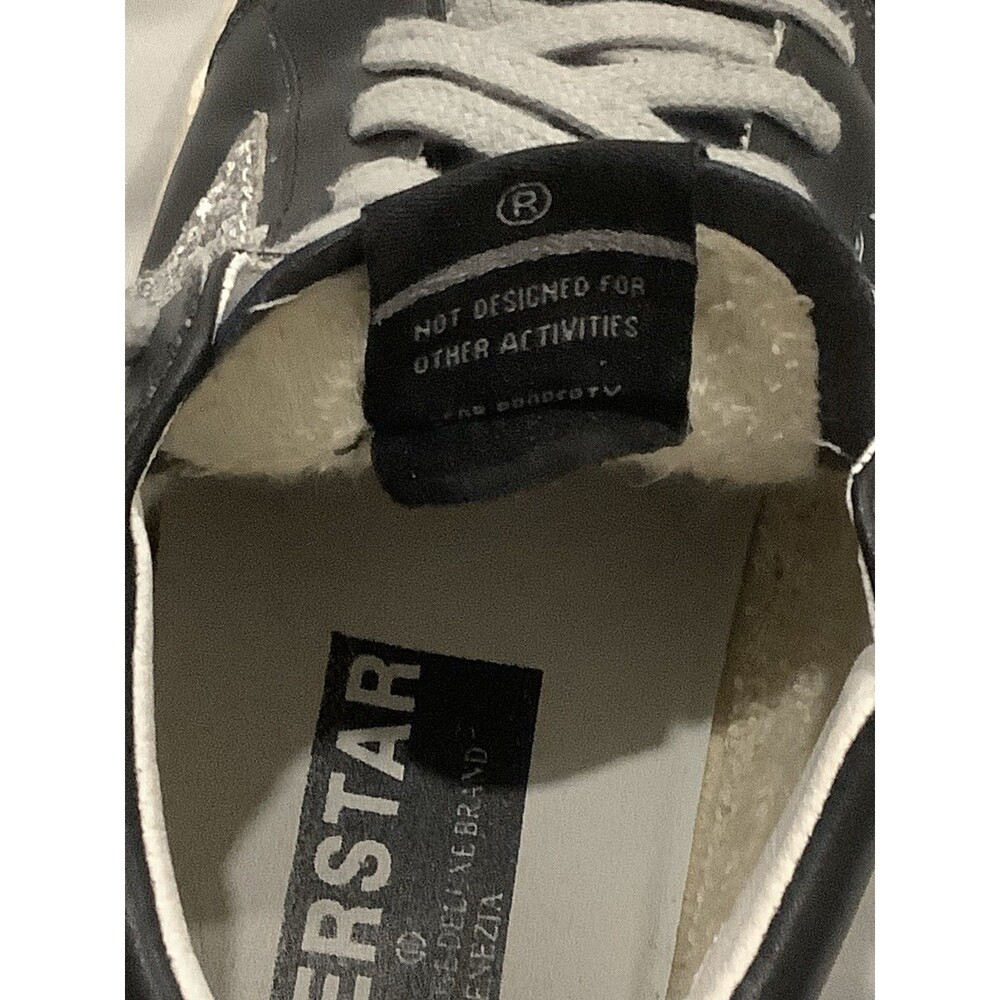 Golden Goose Star Mid Black with Silver Glitter Women’s size 40 - Picture 5 of 16
